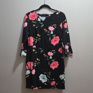Floral Black Dress
